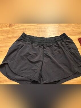 lululemon athletica Black Zippered Pocket Running Shorts